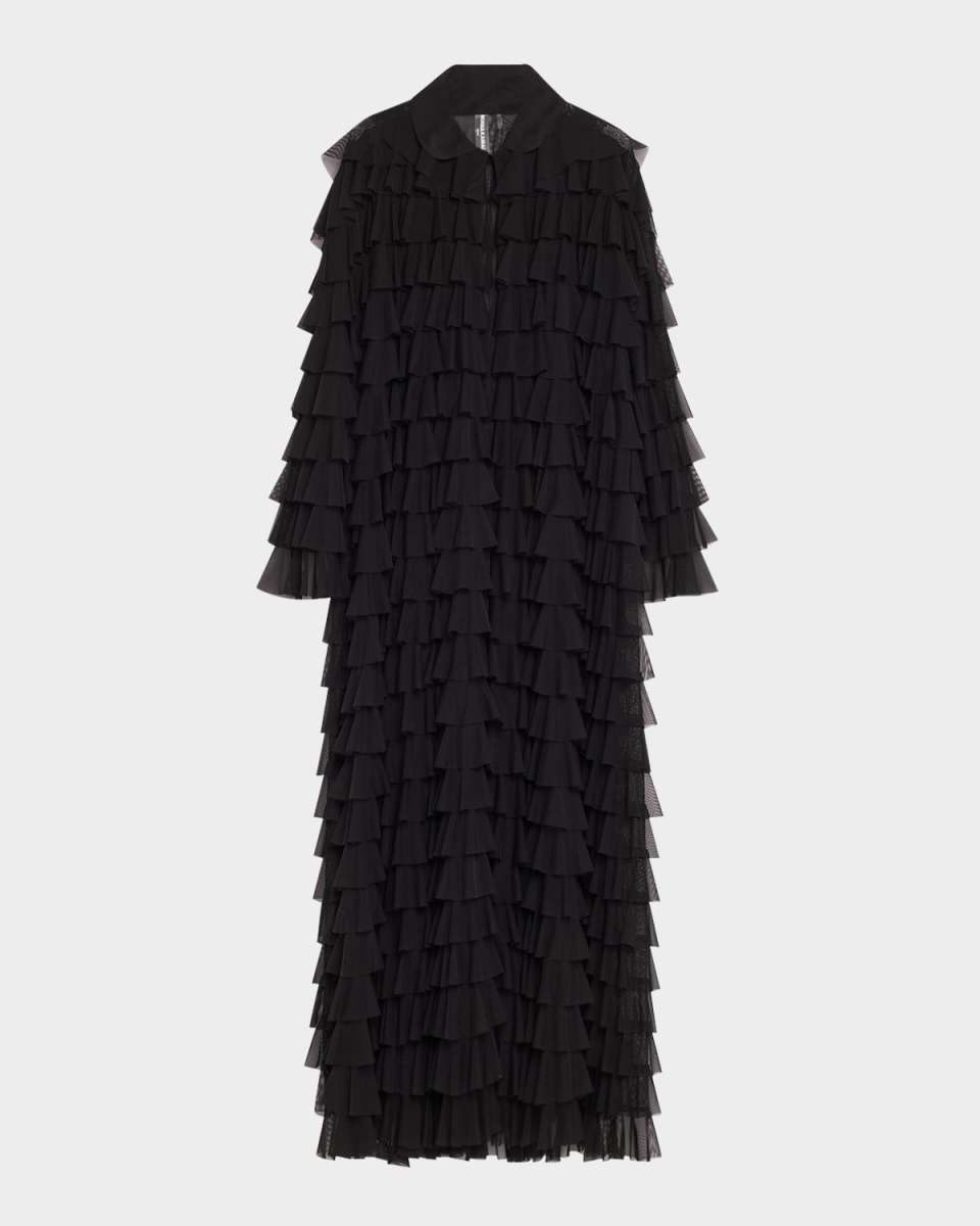 Oversized Allover Ruffle Coat
